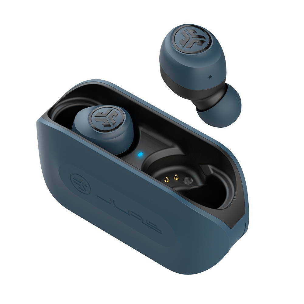 JLab Audio Go Bluetooth 5.0 Air True Wireless Earbuds + Charging Case, This Earbuds Are Our Smallest Fit Ever, Navy/Black