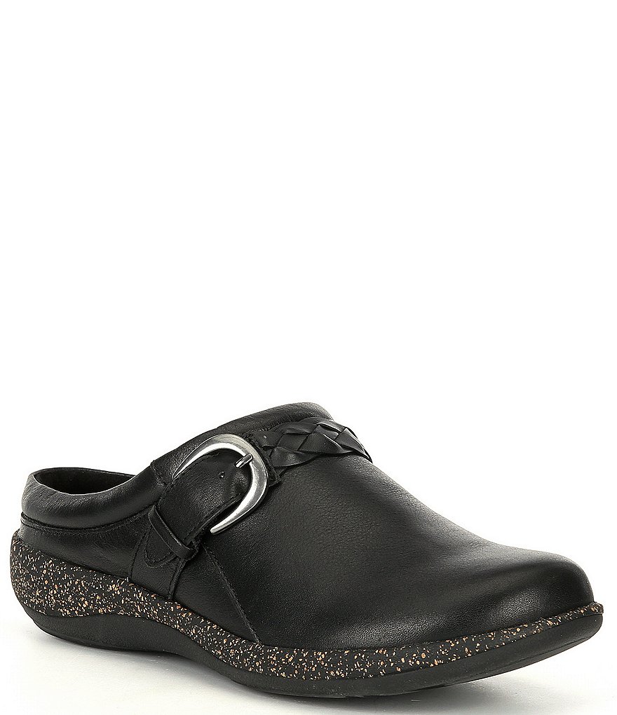 Aetrex Libby-Braided Strap Detail Clogs