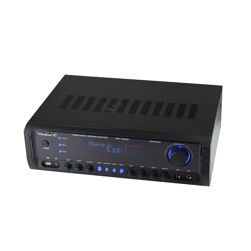 Studio Z 4 x SPA-1200BT 1200 Watt Digital Home Audio Sound System Hybrid AM/FM Radio Stereo Receiver and 2 Channel Amplifier (4 Pack)