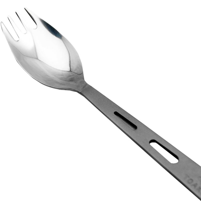 TOAKS Polished Narrow Head Titanium Camping Spork with Matte Handle
