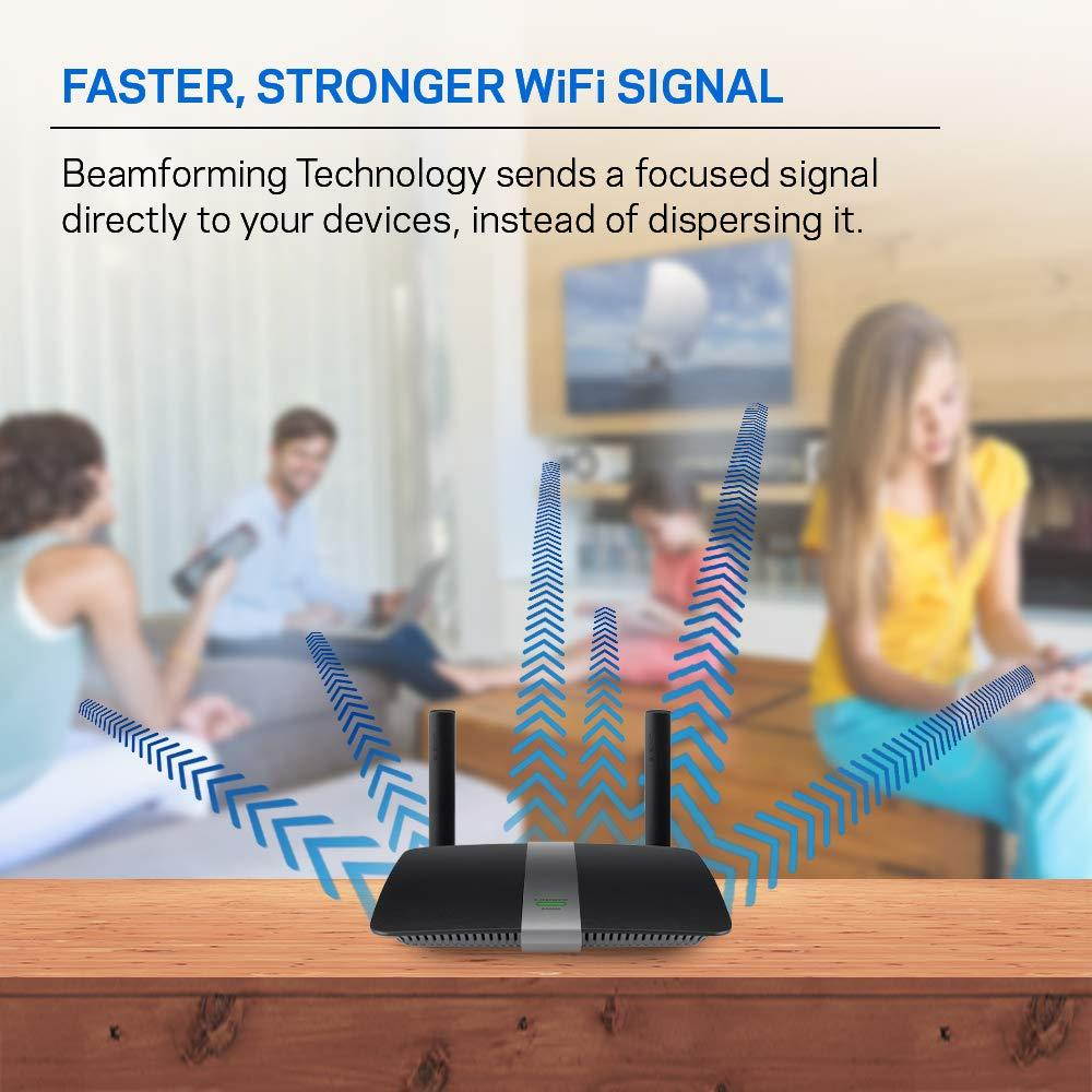 Linksys EA6350 Dual-Band WiFi Router for Home (AC1200 Fast Wireless Router),Black