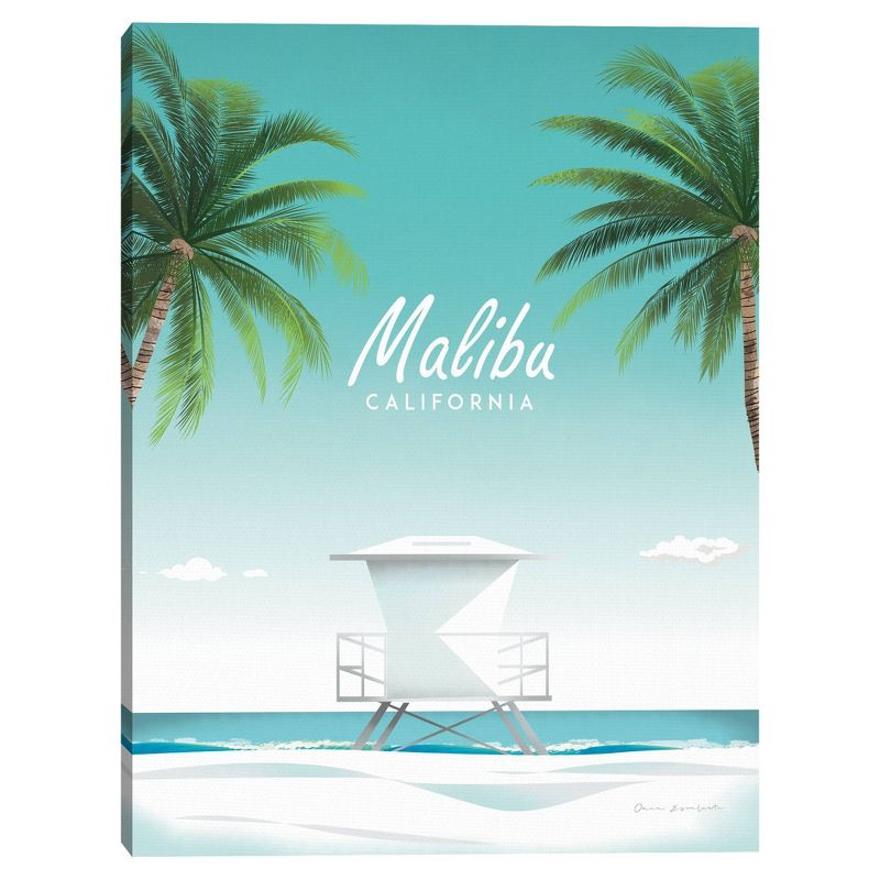 18" x 24" Malibu by Omar Escalante Canvas Art Print - Masterpiece Art Gallery