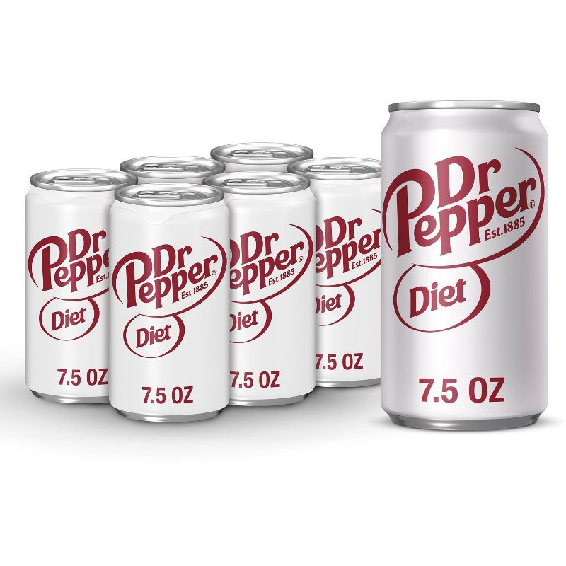 Diet Dr Pepper Soda - 6pk/7.5 fl oz Cans