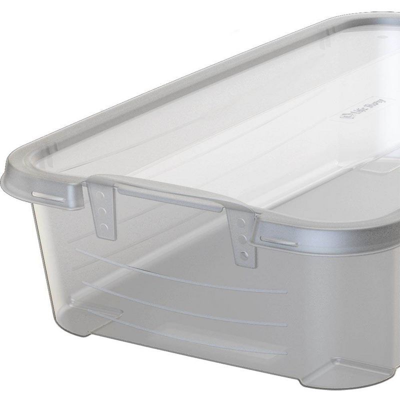 Life Story Clear Stackable Closet Storage Box, 55 Quart and 34 Quart (6 Pack)