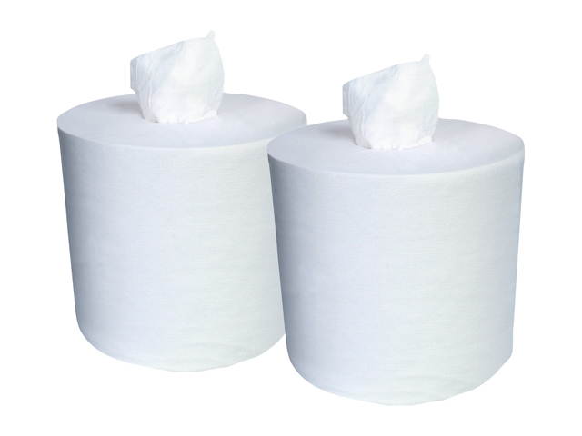 WypAll L30 DRC Towels (05820), Strong and Soft Wipes, Center-Pull Rolls, White, 300 Sheets / Roll, 2 Rolls / Case, 600 Wipes / Case