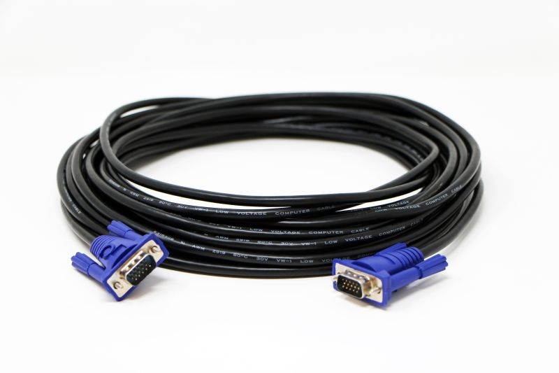 VGA Cable 50ft - Tupavco TP119 - Computer/Monitor/Projector/PC/TV Cord 15 PIN, 50 Feet Long Video Cord