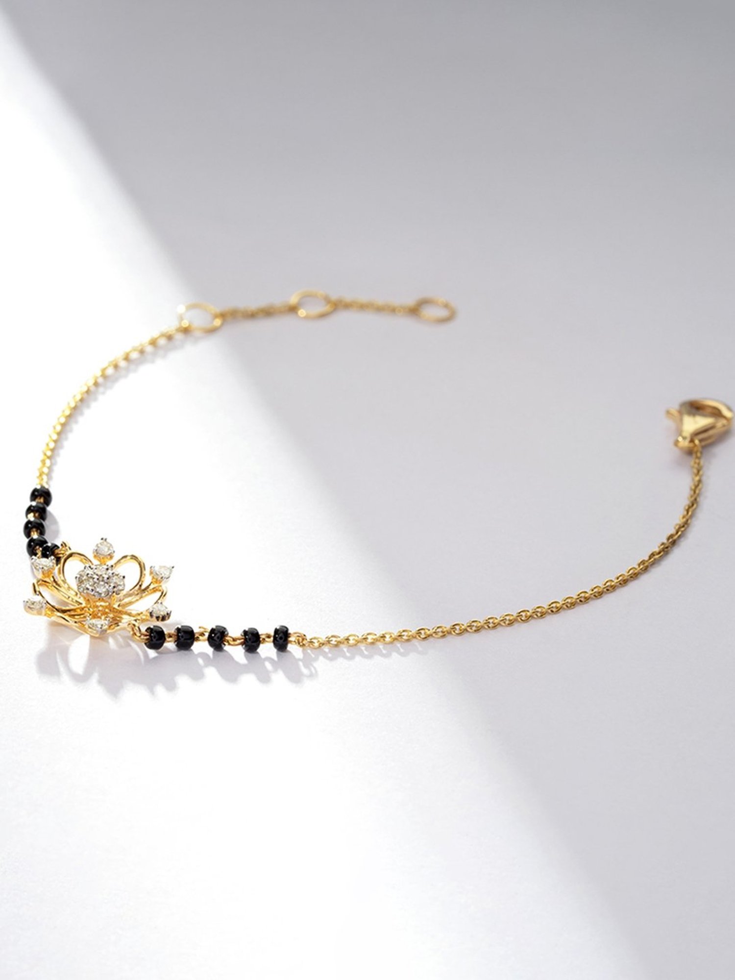 P.N.Gadgil Jewellers 14k Gold Bloom Flexible Fit Diamond Bracelets For Women