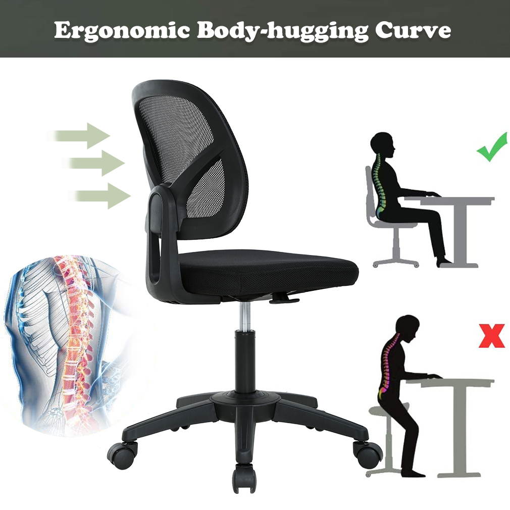 Ergonomic Home Office Chair Gaming PC Adjustable Video Desk Task Mesh Comfortable Executive Computer Swivel Rolling Lumbar Support Women Adult drafting stool Girl Teen Modern Cute