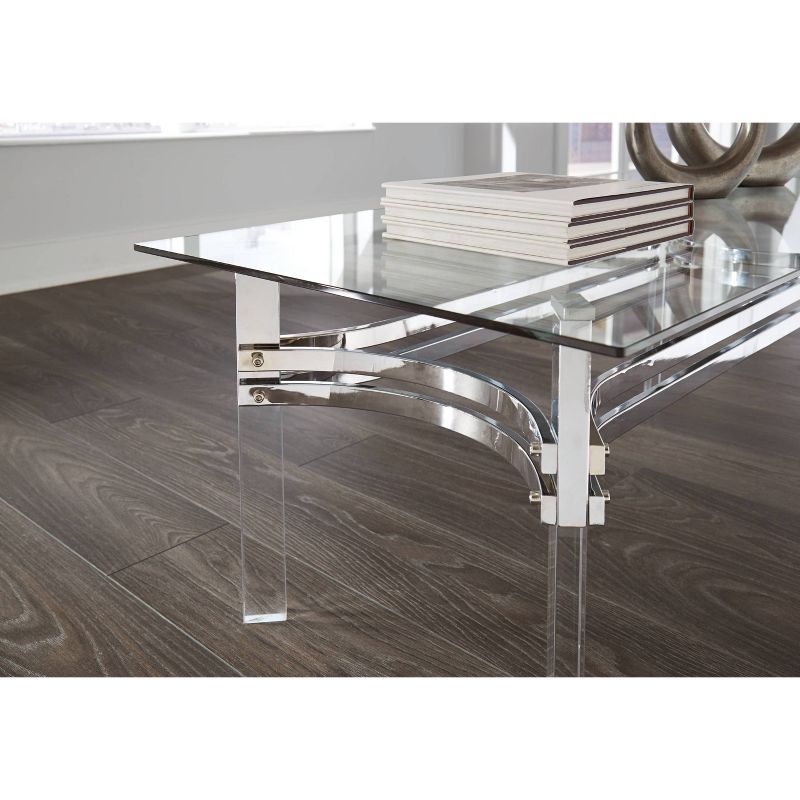 Braddoni Rectangular Cocktail Table Chrome - Signature Design by Ashley