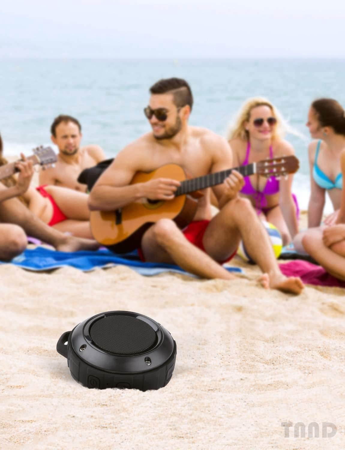 Outdoor waterproof Bluetooth speaker Wireless portable mini shower travel speaker with subwoofer, enhanced bass and built-in microphone, suitable for sports, swimming pool, beach, hiking and camping