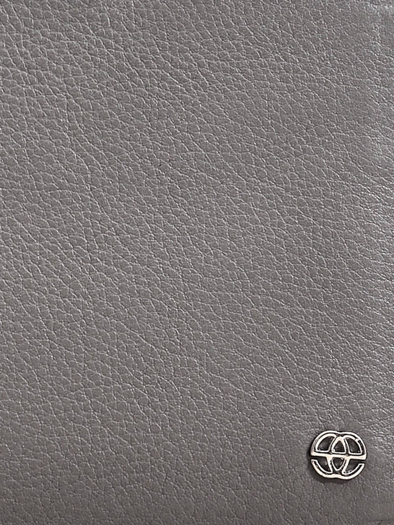 Eske Otis Grey Textured Bi-Fold Wallets For Men