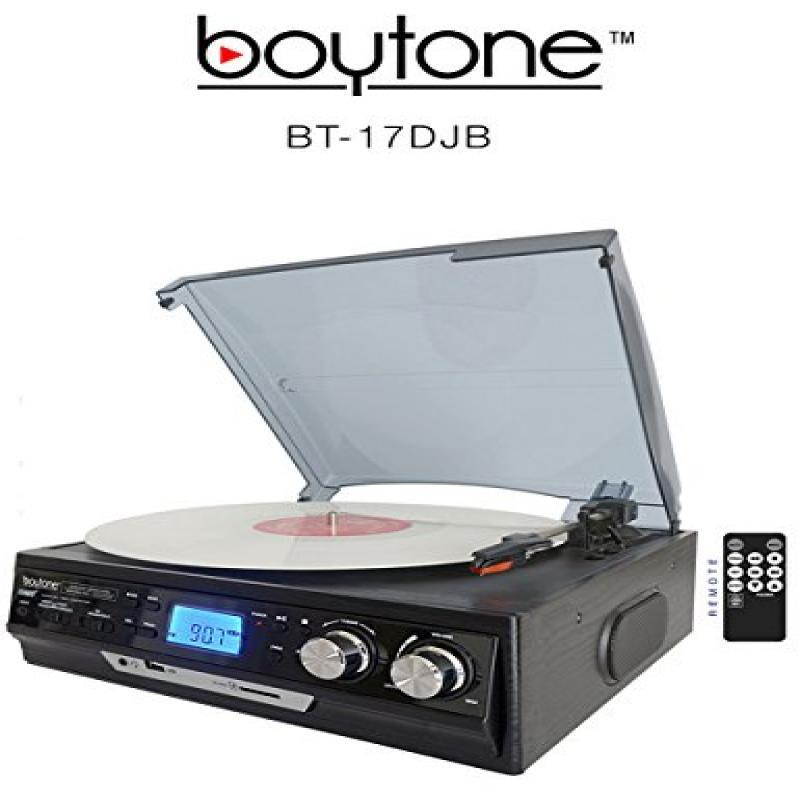 Boytone BT-17DJB Multi RPM Turntable, Black