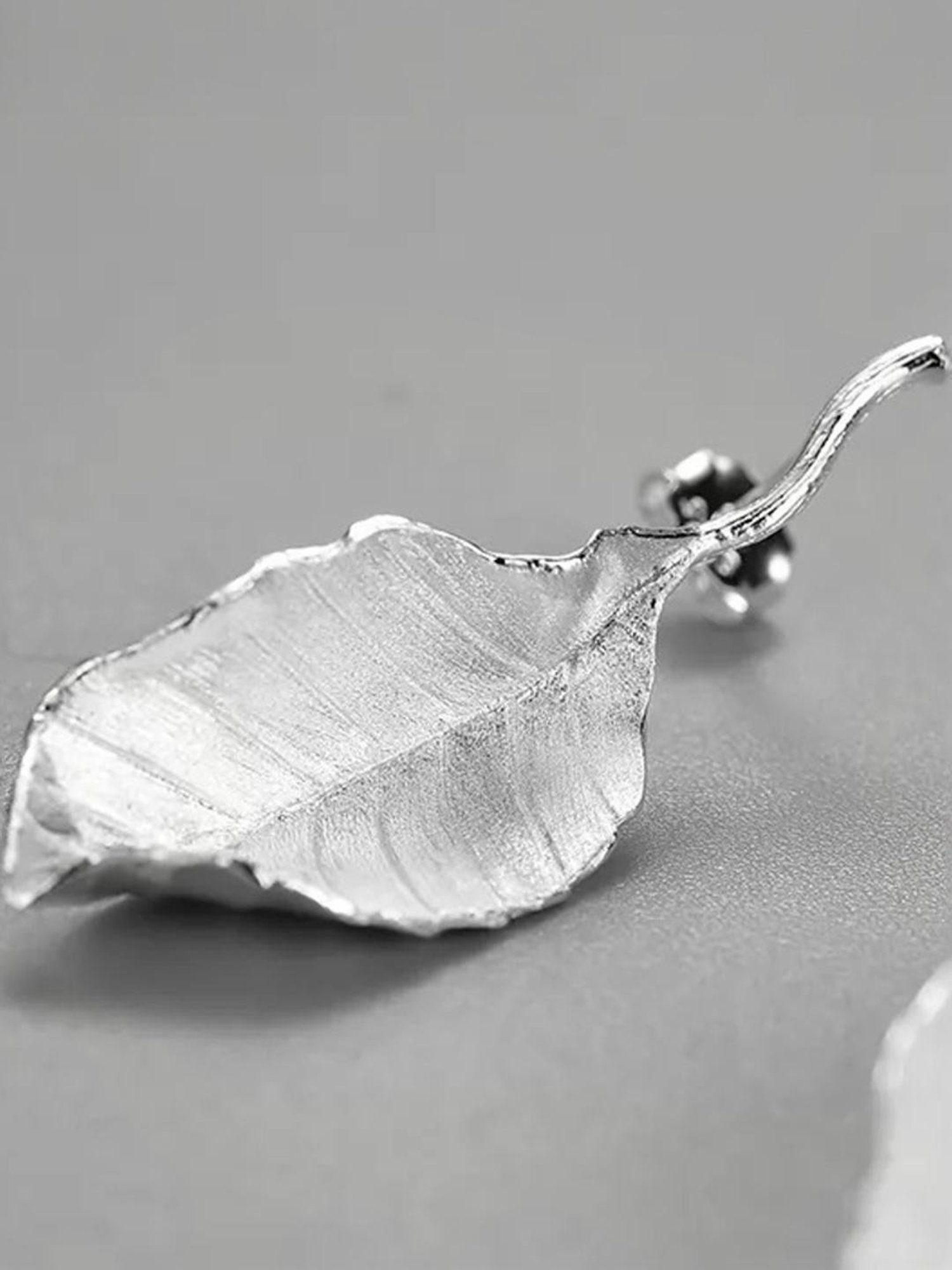 Rihi by P.C. Chandra Jewellers 92.5 Sterling Silver Leaf Drop Earrings for Women & Girls