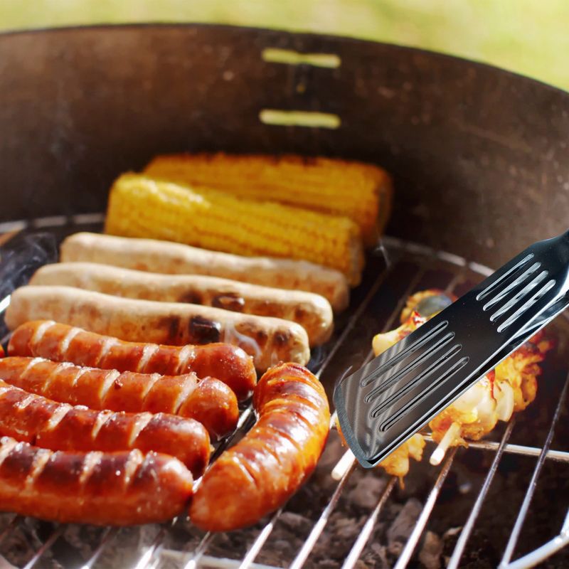 Yukon Glory Premium Stainless Steel Grip Tongs Spatula with Secure Grip Handle, Easily Flips Burgers