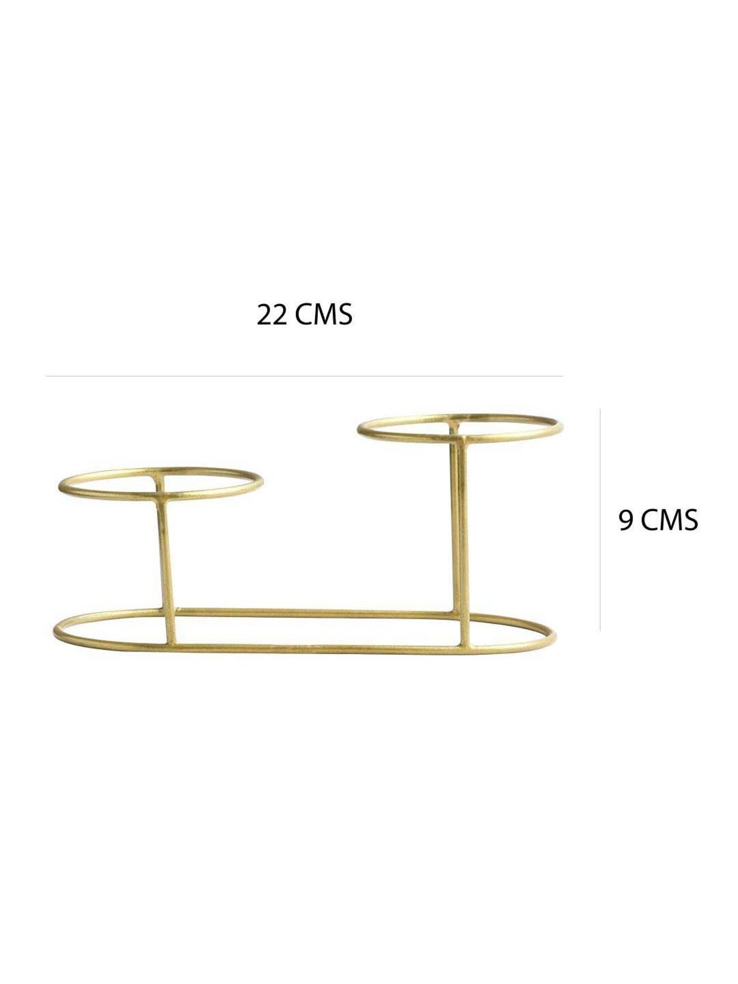 Foliyaj Multicolor Plastic Artificial Plants With Metal Holder - Set of 2