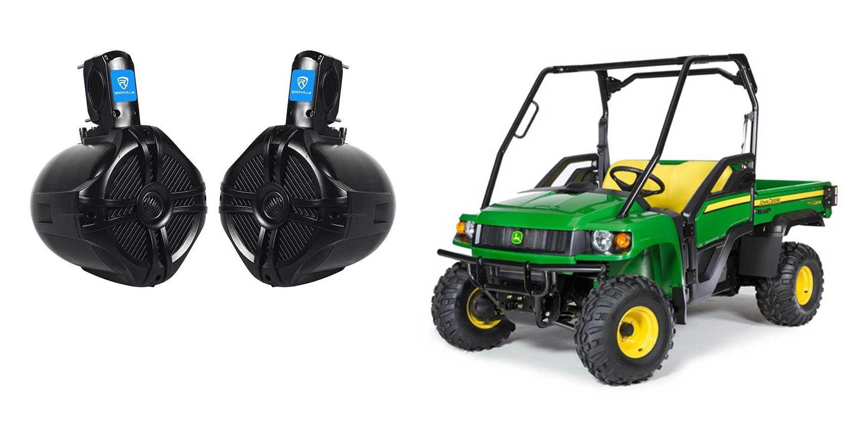 John Deere Gator XUV/RSX 6.5" 250w Waterproof Rollbar Rollcage Tower Speakers