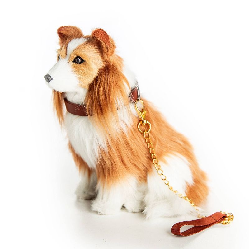 The Queen's Treasures 18" Doll Pet Accessory - Collie Dog with Collar & Leash