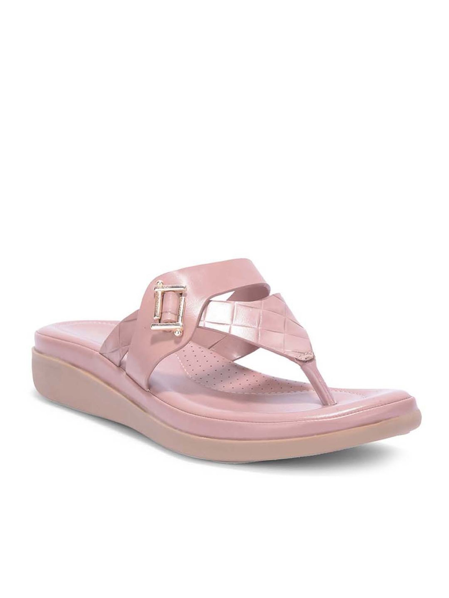Healers by Liberty Women's Peach Thong Wedges