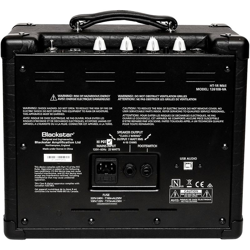 Blackstar HT1RMKII 1W 1x8 Tube Guitar Combo Amp Black