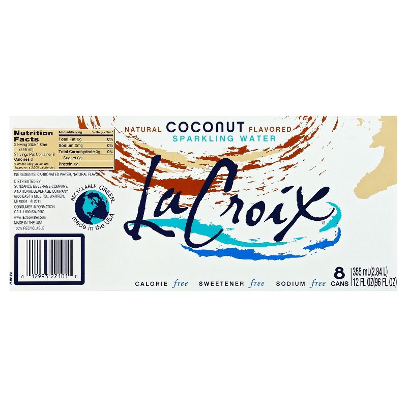 LaCroix Coconut Sparkling Water - 8pk/12 fl oz Cans