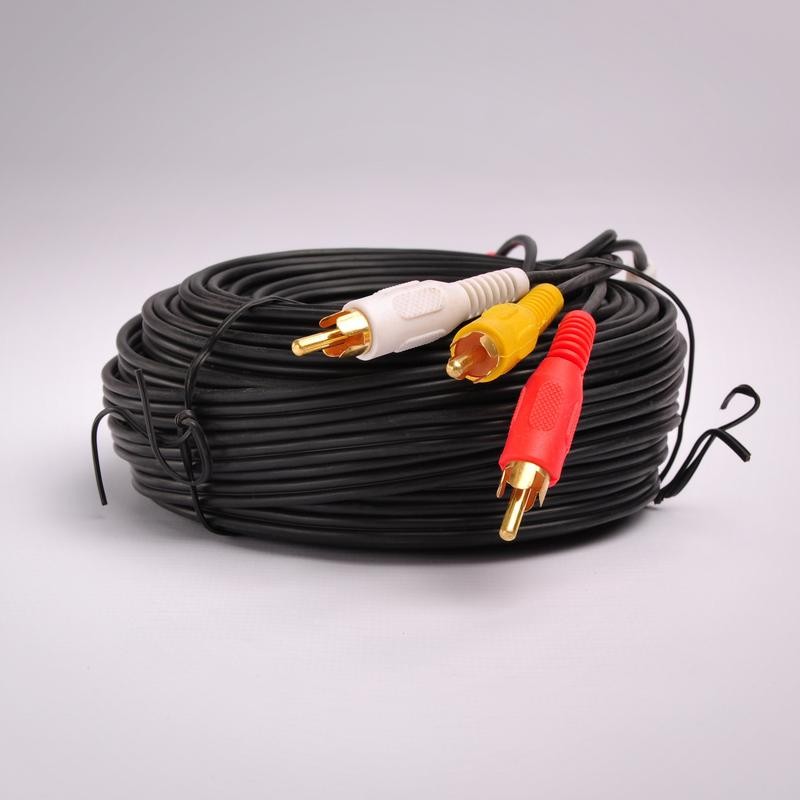 FireFold RCA3MM-RWY-100 Composite Cable RCA Audio/Video Cable Gold Plated - Audio Video RCA Stereo Cable 100ft