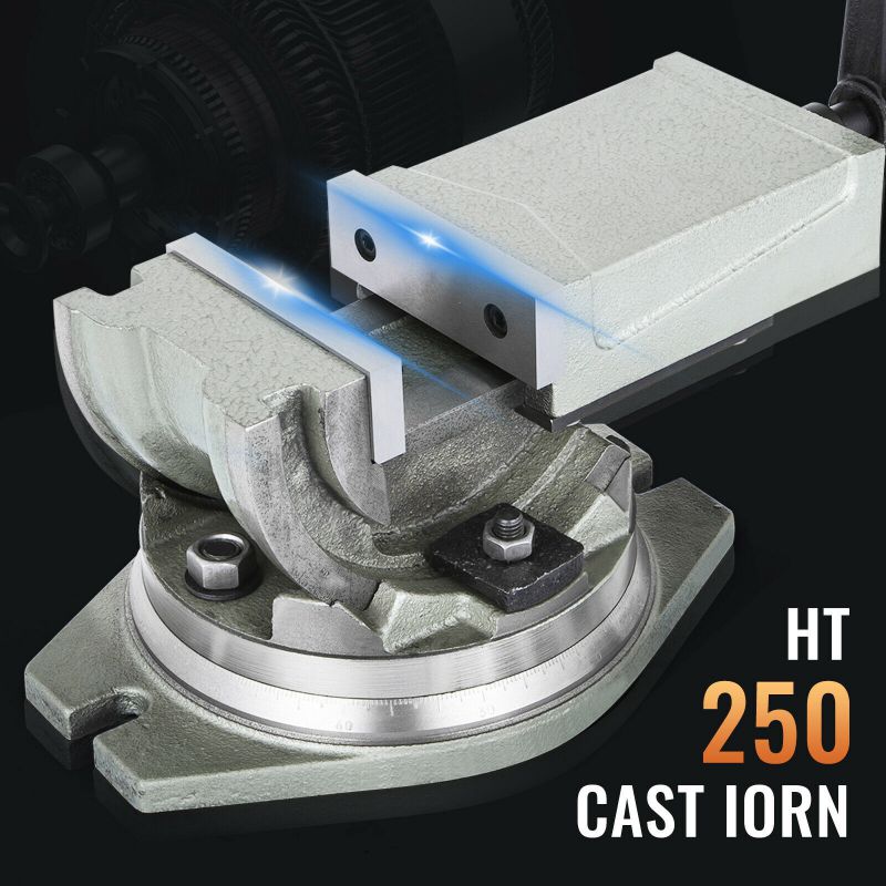 Precision Milling Vise 5" Tilting Vise Swivel Base Angle Tilting 2 Way