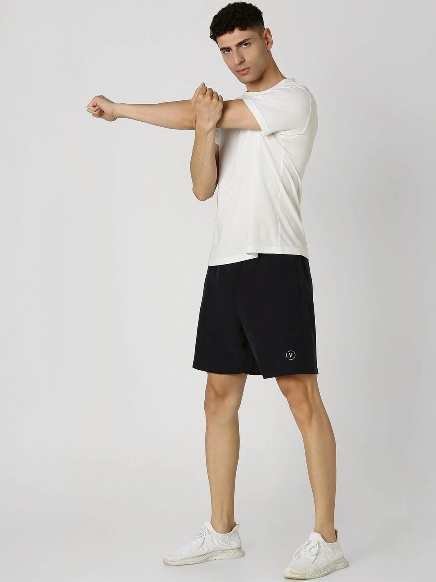 Van Heusen Navy Regular Fit Shorts