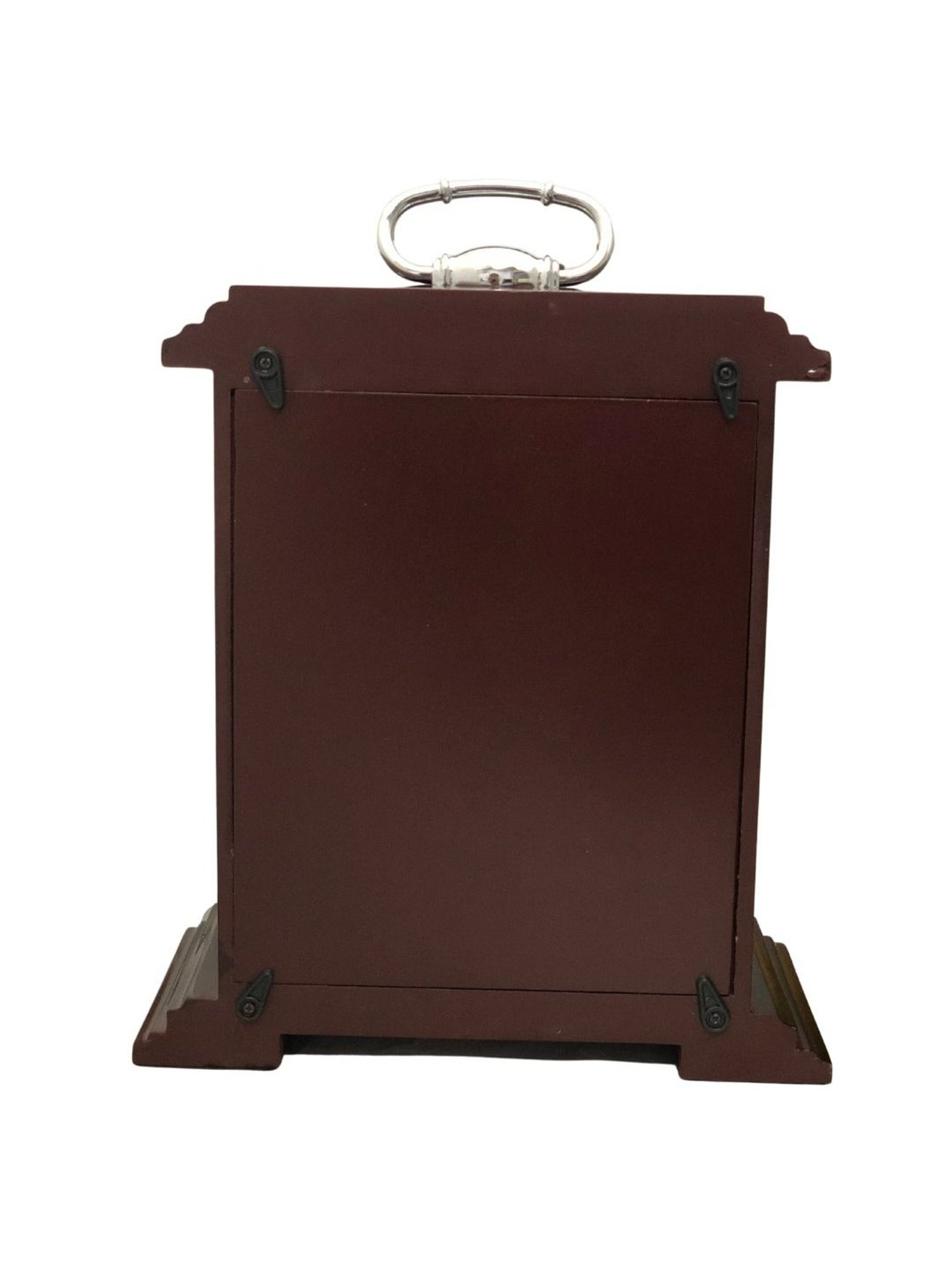 CHRONIKLE Rectangular Rosewood Brown Wood Table or Desk Clock