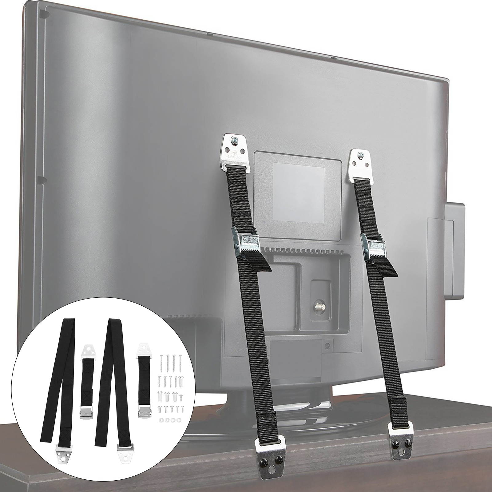 2pcs Resistant Baby Proof Furniture Strap Anti-Tip Strap for Dresser Furniture TV
