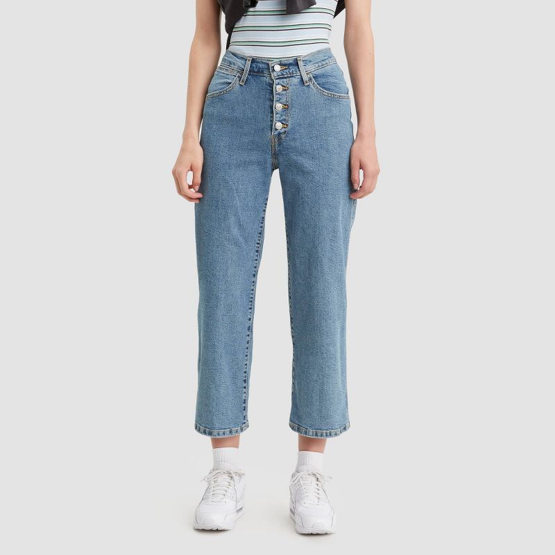 Levi's® Women's Mile High Wide Leg Cropped Jeans - Stonewash 27