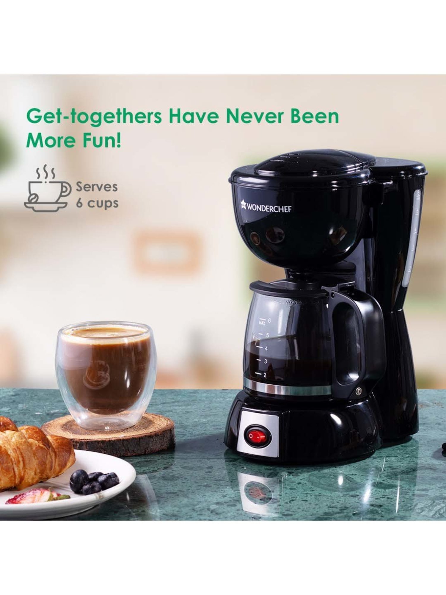 Wonderchef Regalia Capsule Coffee Machine with Frother (1400W, Black)