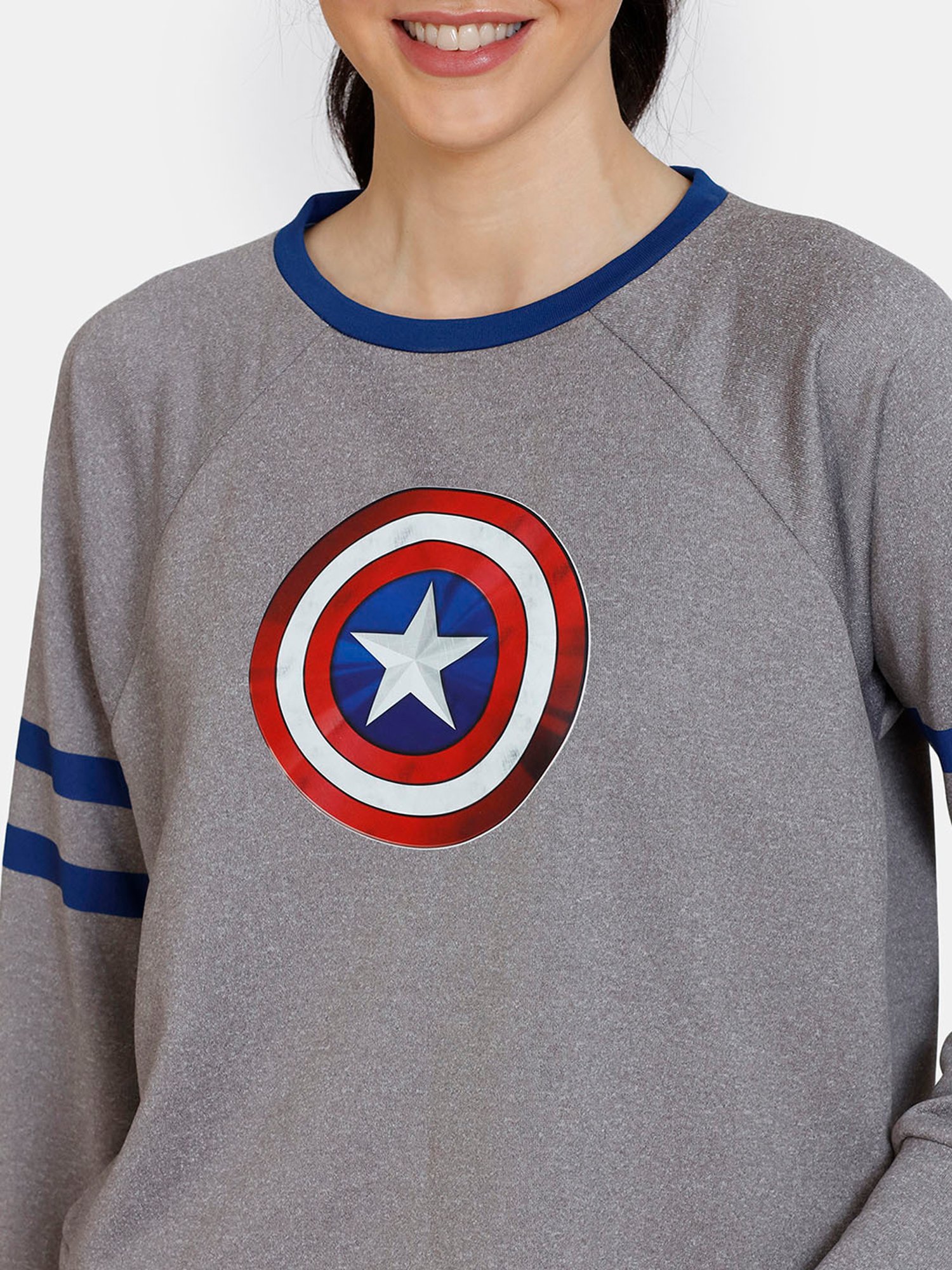 Zelocity by Zivame Grey Printed T-Shirt