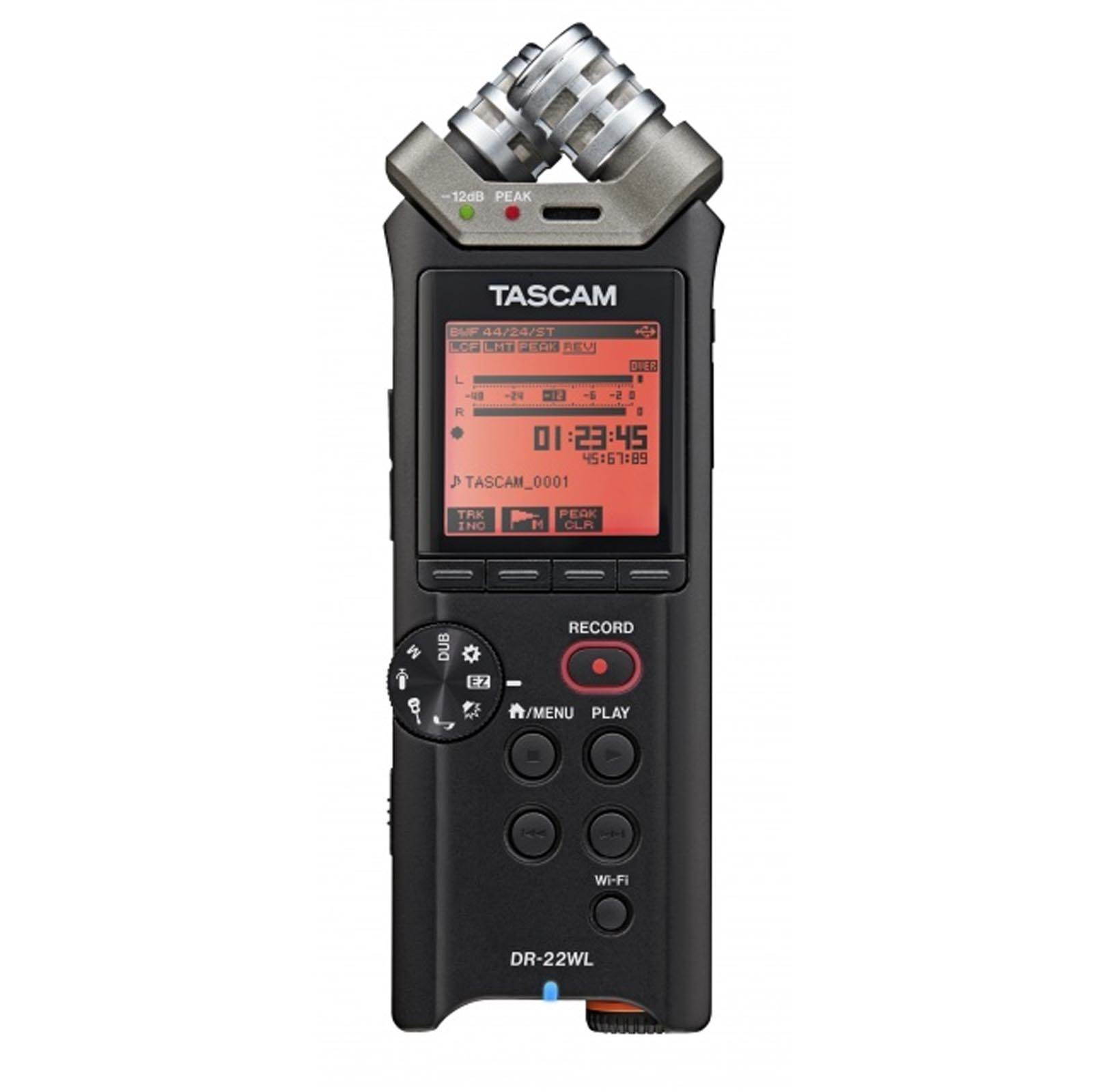 TASCAM DR-22WL 2 Channel Handheld Portable Wi-Fi Studio Recorder w/ 4GB SD Card