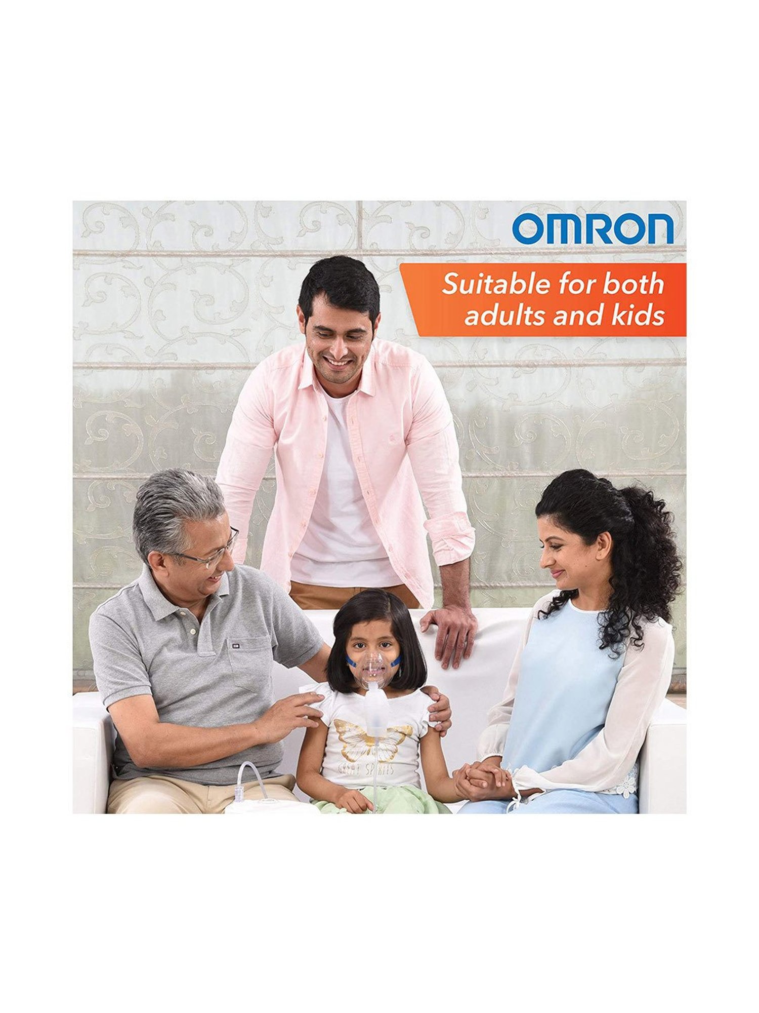 Omron Ultra Compact & Low Noise Compressor Nebulizer for Child and Adult (White)