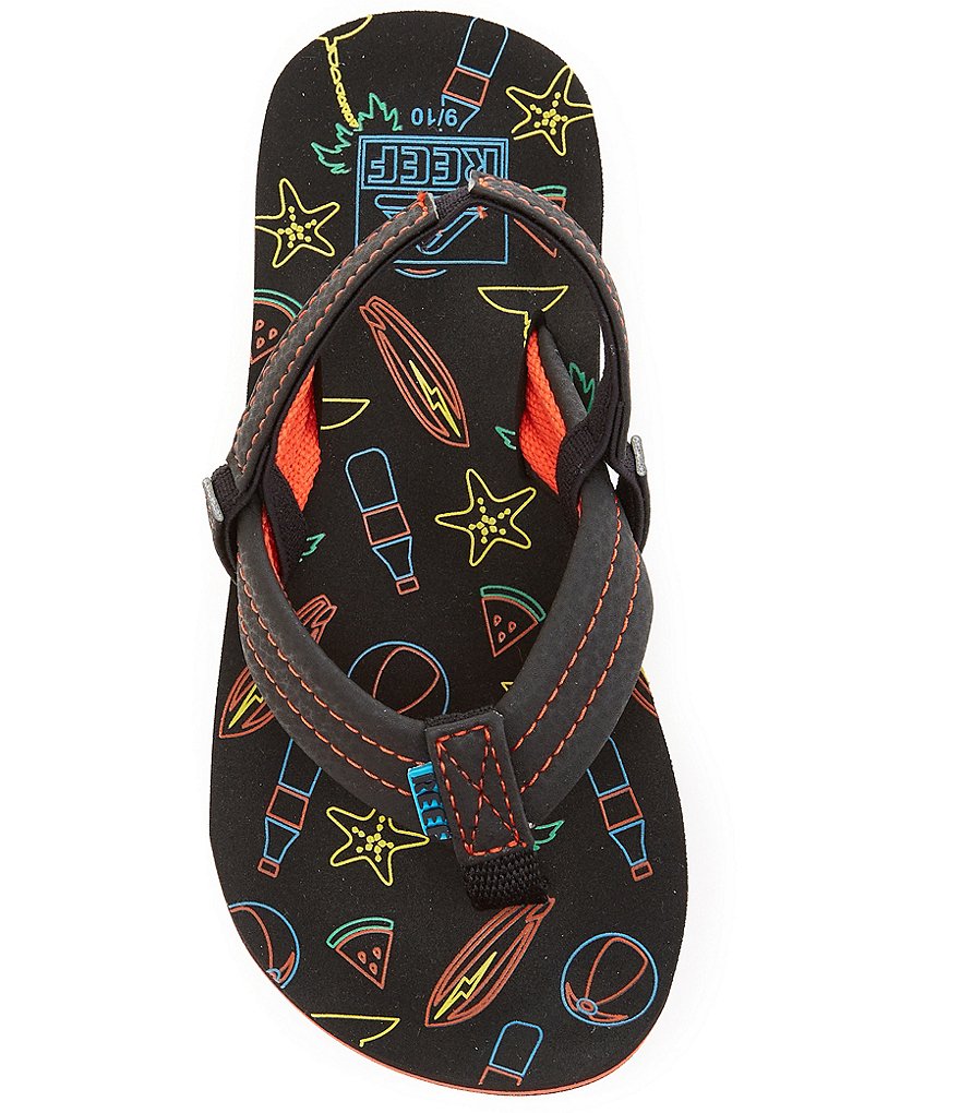 Reef Boys' Little Ahi Glow Flip Flops (Toddler)
