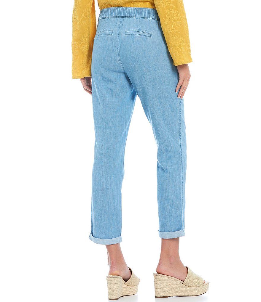 NYDJ Drawstring Waist Slim Ankle Roll Cuff Jogger Pants