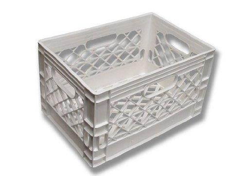 Authentic 19x13x11 6 Gallon 24 Quart Rectangular Dairy Milk Crate (YELLOW)