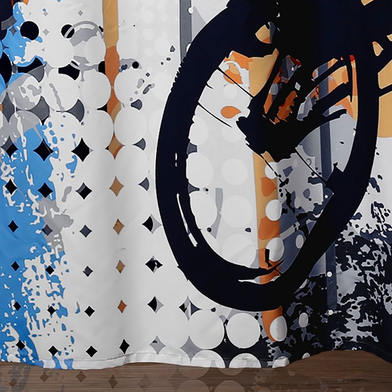 Bmx Shower Curtain Blue - Lush Décor
