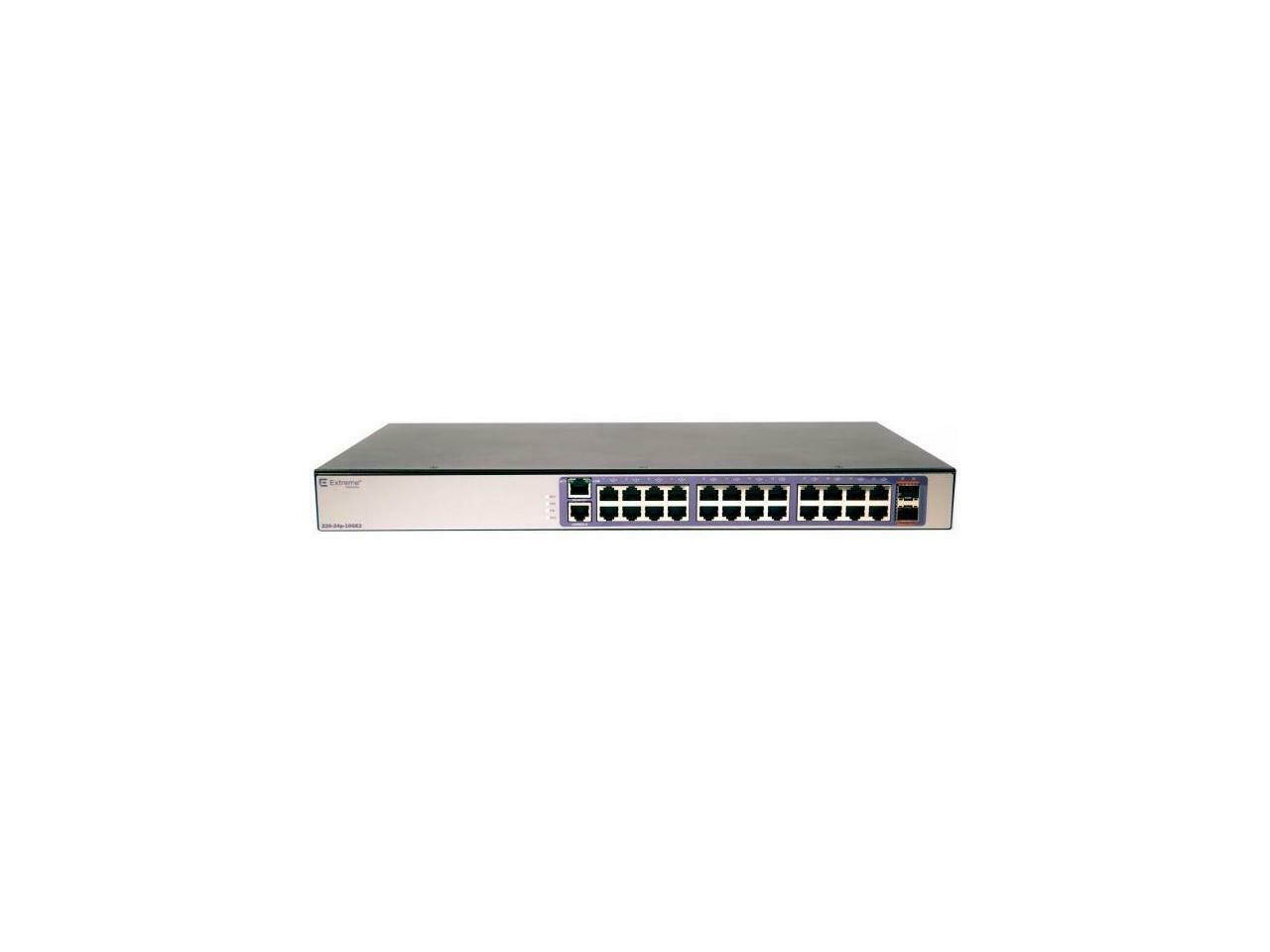 Extreme Networks - 16563 - Extreme Networks 220-24p-10GE2 Layer 3 Switch - 24 Ports - Manageable - 3 Layer Supported -