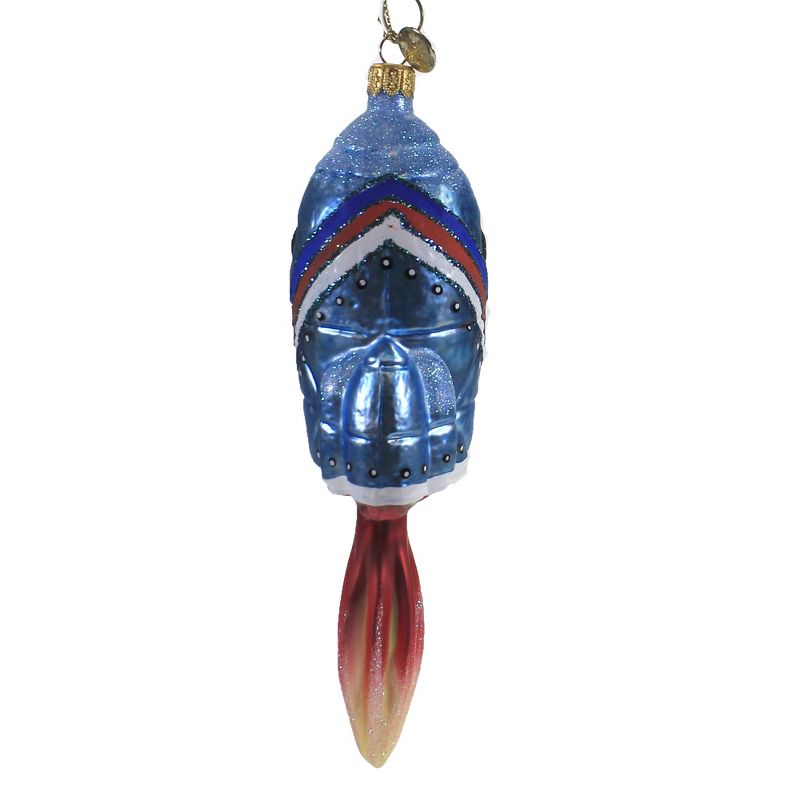 Morawski 8.5" Blue Space Ship With Flame Ornament Space Nasa Astronaut  -  Tree Ornaments