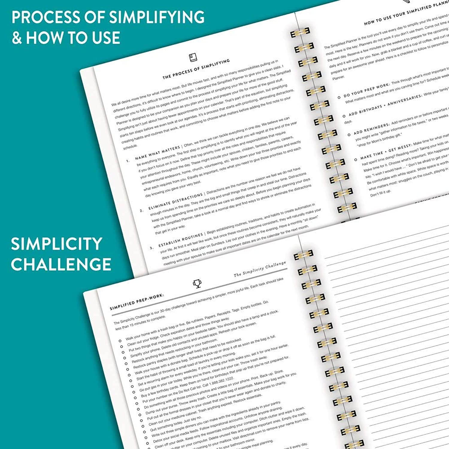 Simplified 2019-2020 Academic Year Weekly & Monthly Planner, Medium, 7" x 9", Pink Stripe (EL201-805A)