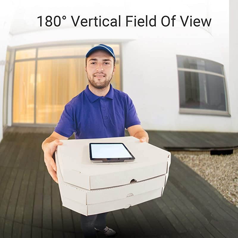 WiFi Video Doorbell Night Vision TwoWay Talk PIR Motion Detection Weather Proof 180&deg; Vertical FOV Free 3hour Cloud StorageDB1