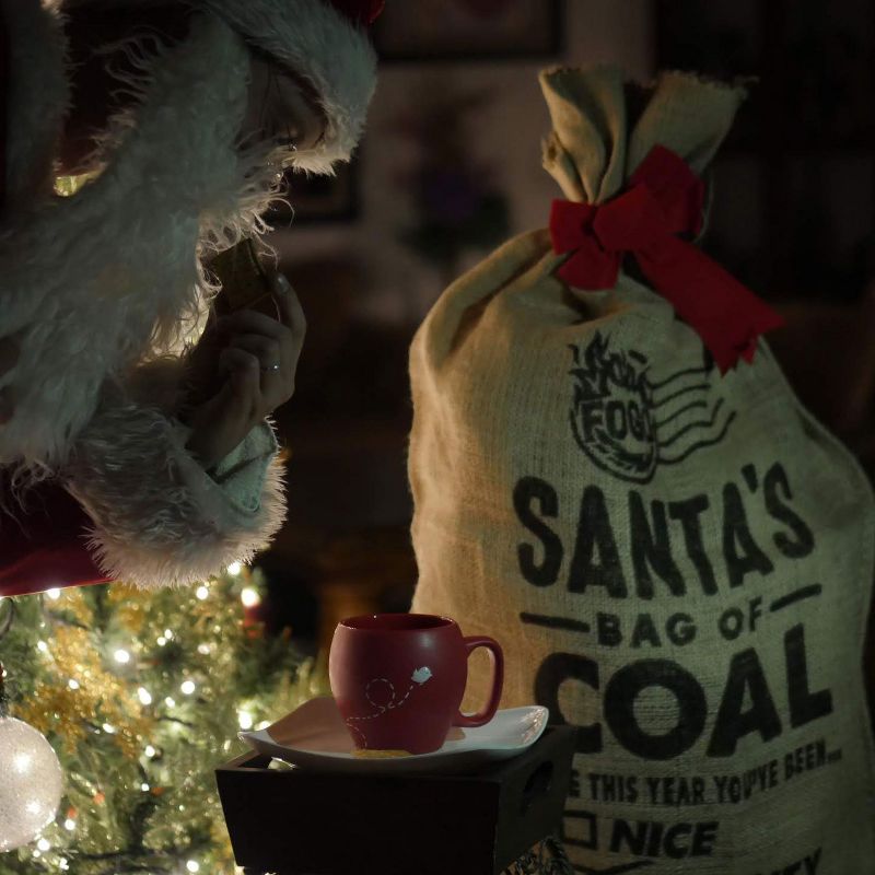 FOGO Santa Bag of Coal With Premium Oak Restaurant Grade All-Natural Hardwood Lump Charcoal Fuel for Ideal Grilling and Smoking, Black, 35 Pounds