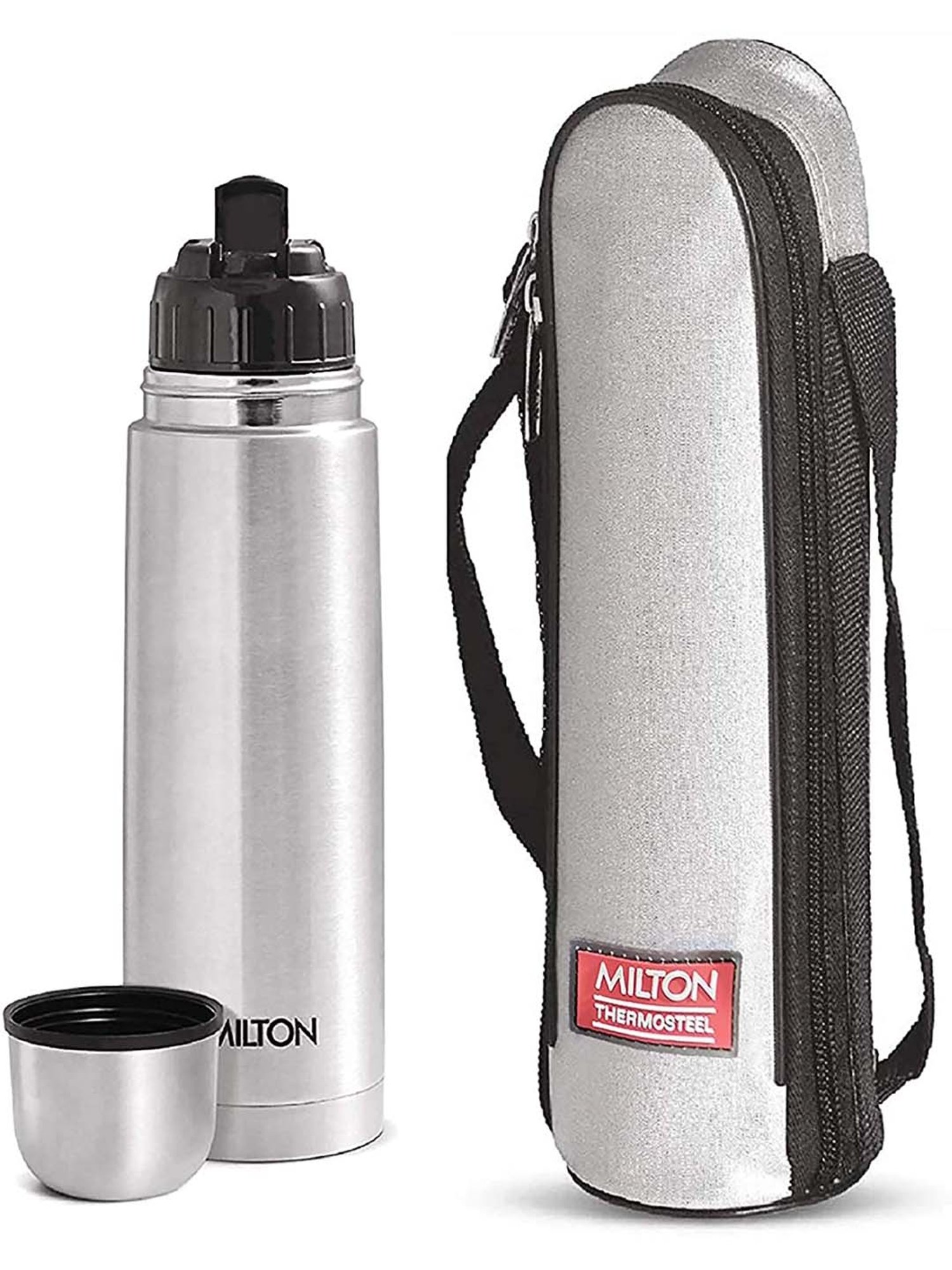 Milton Silver Stainless Steel Thermosteel Bottle (1000 ml) - Set of 1