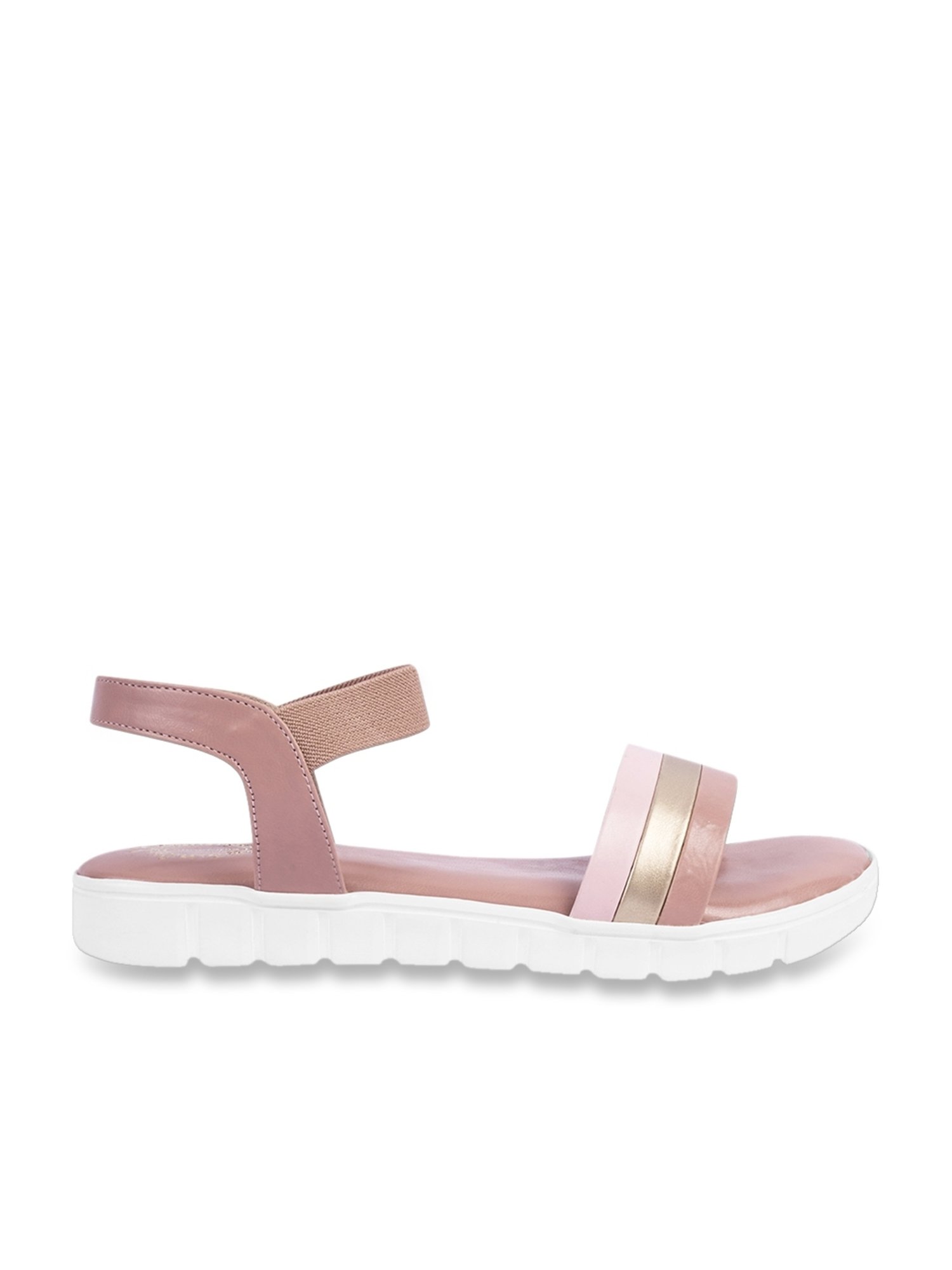 Shoetopia Women's Pink Ankle Strap Sandals