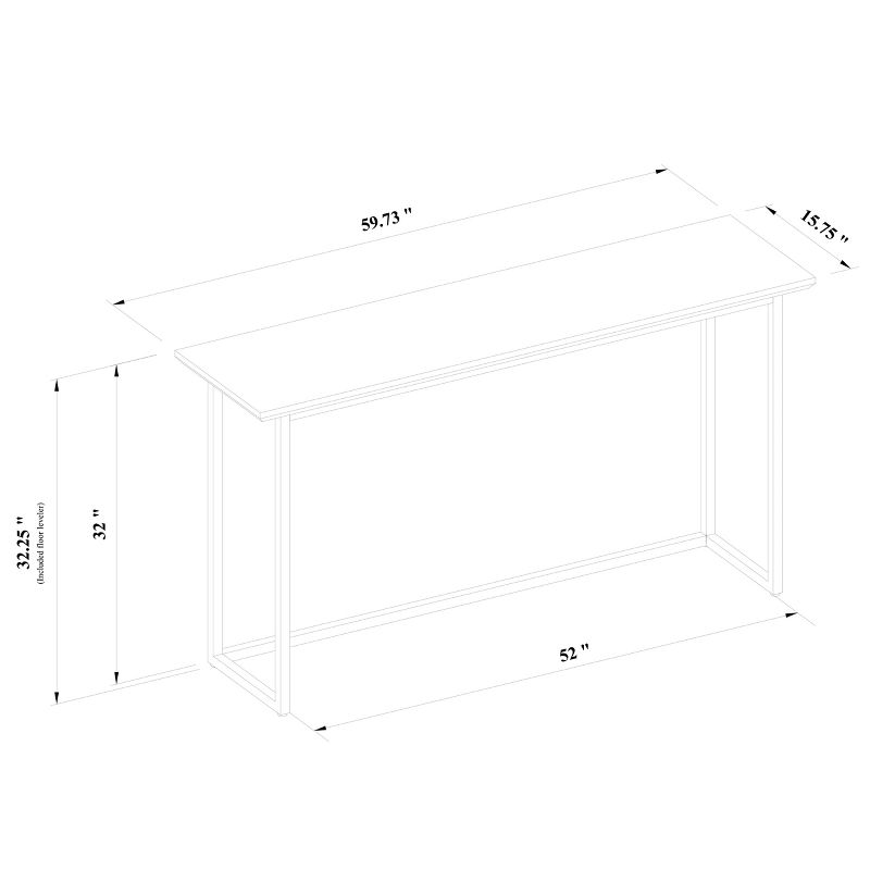 Hidden Hills Mixed Material Console Brown - Threshold™ designed with Studio McGee