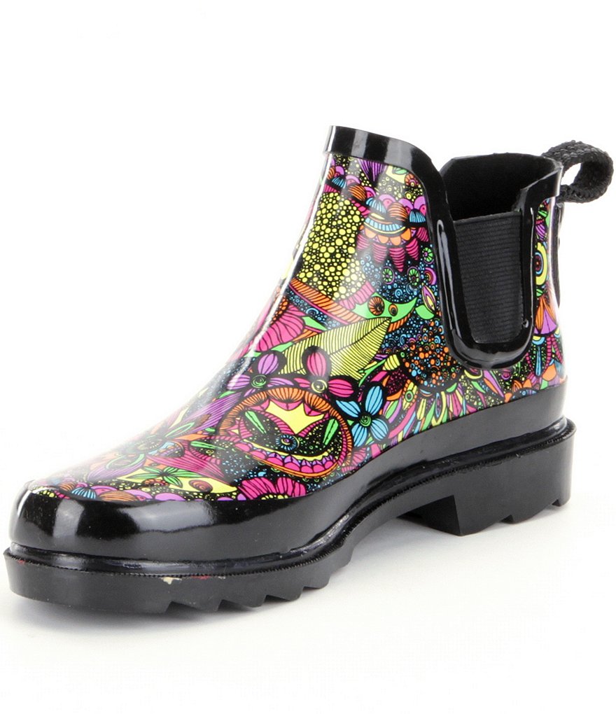 Sakroots Rhyme Printed Waterproof Chelsea Rain Booties