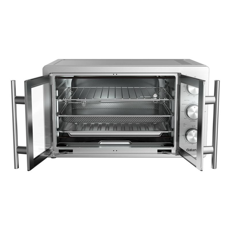 Galanz 1.5 cu ft 6-Slice French Door Toaster Oven with Air Fry - Stainless Steel