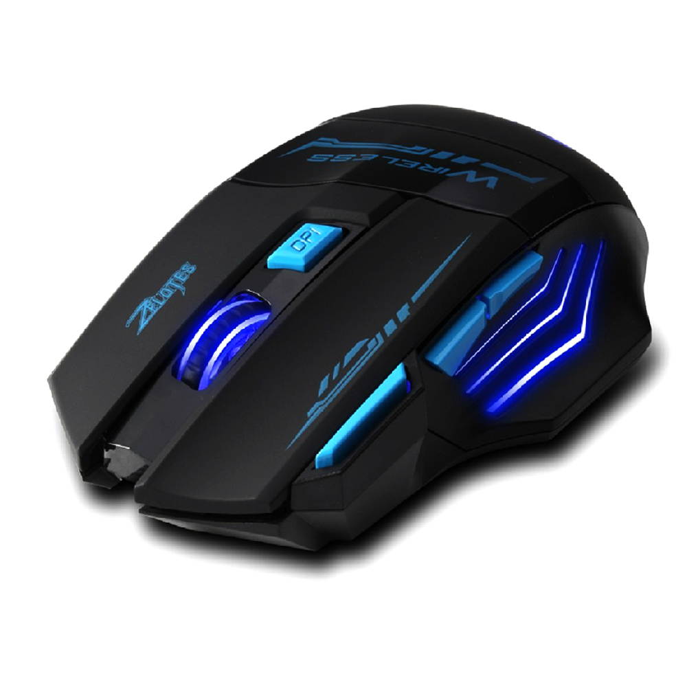 7 Buttons LED Optical Wireless Gaming Mouse For Win7/8 ME XP, 2400 DPI /1600 DPI /1000 DPI /600 DPI