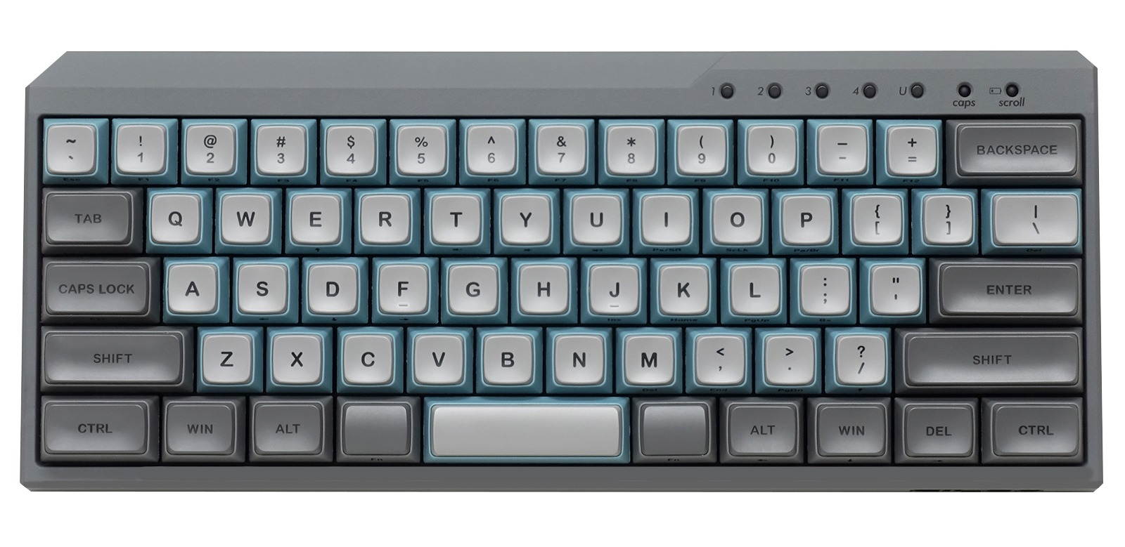 Filco Majestouch Minila R Convertible Sky Gray 60% Double Shot PBT (Cherry MX Brown) Mechanical Keyboard